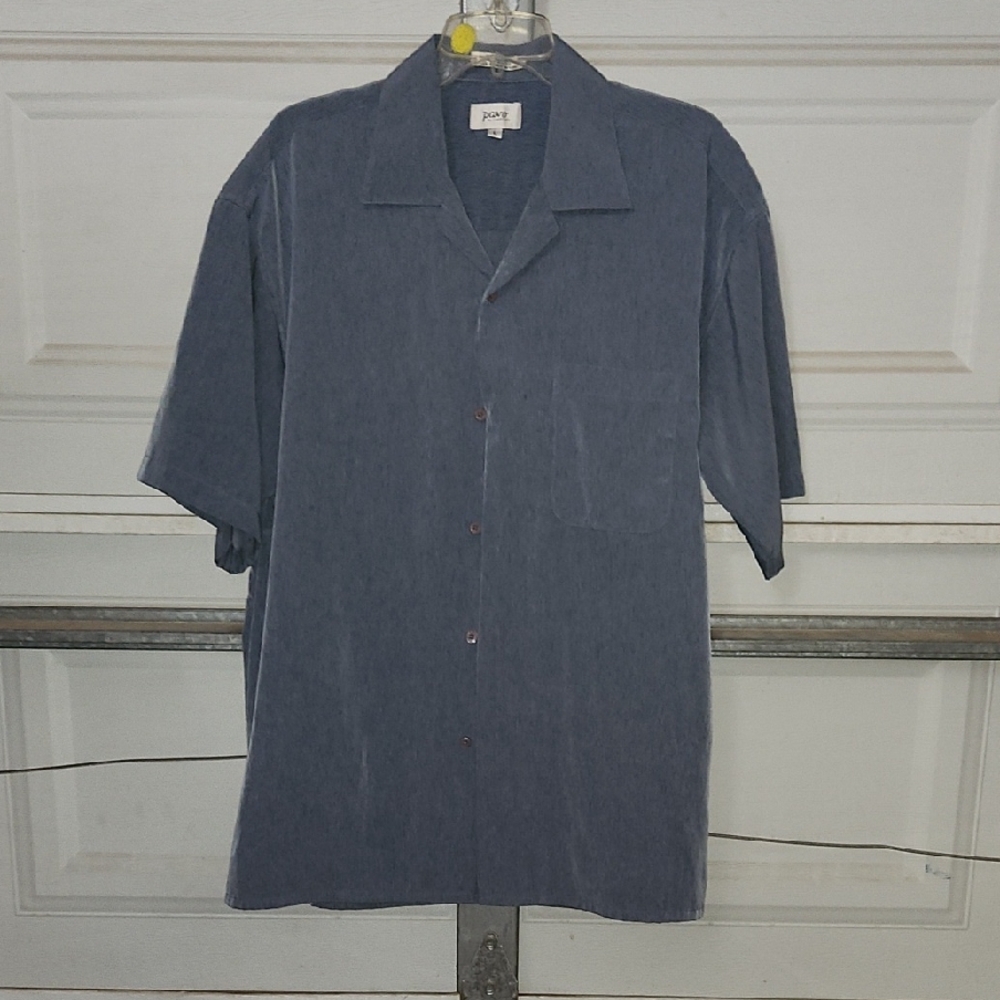Pavo By Lastrada Men's Casual Indigo Button Down Shirt by P2P-25 Length-30